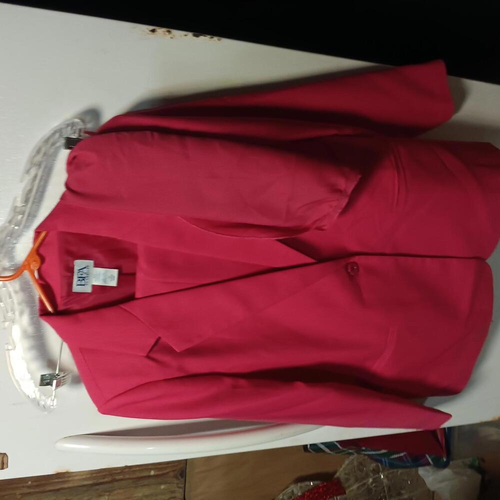 Women's Vibrant Pink Pant Suit with Blazer, Pants and scarf